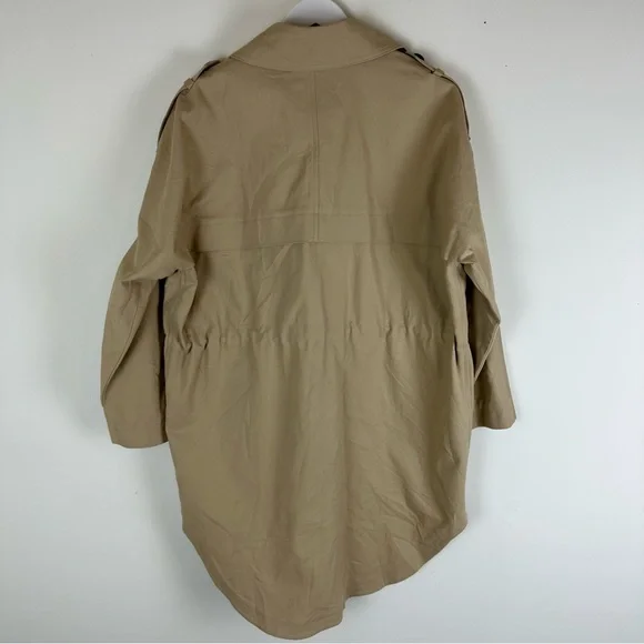 Maje Tan Trench Coat With Adjustable Waist - Picture 9 of 9